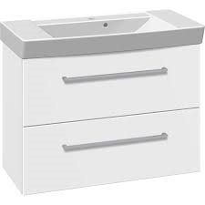 Dansani Mido underskab 82 cm med skuffer - Hvid blank/hvid højglans